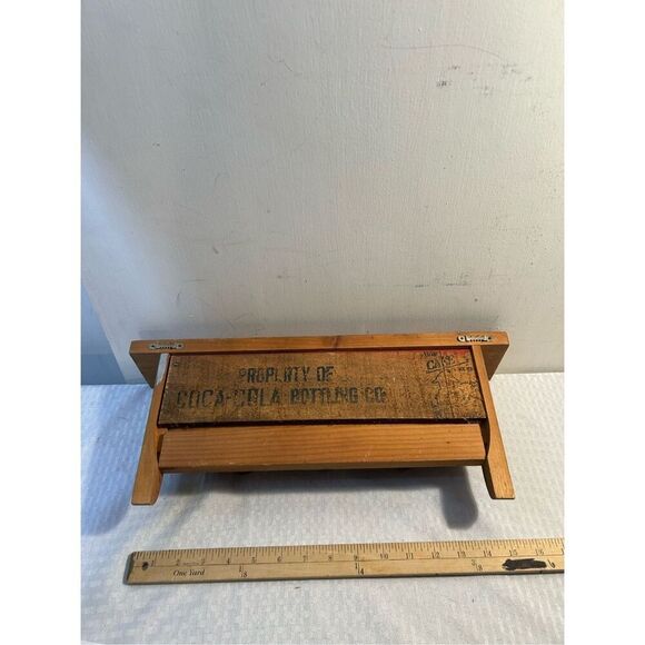 Coke Cola wooden peg coat hat rack 17.5"x3.5" (discoloration) - Picture 3 of 8